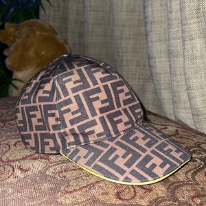 FF Fendi hat yellow trim